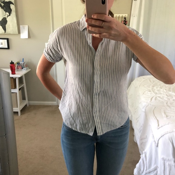 Levi’s striped button down top - Picture 3 of 4